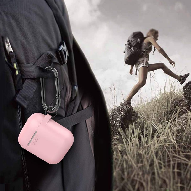 AhaStyle Upgrade Silicone Case Protective Cover [Front LED Visible] Compatible with Apple AirPods 2 & 1 (Pink) - Image 5